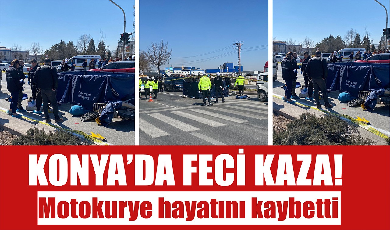 Konya'da feci kaza! Motokurye hayatını kaybetti