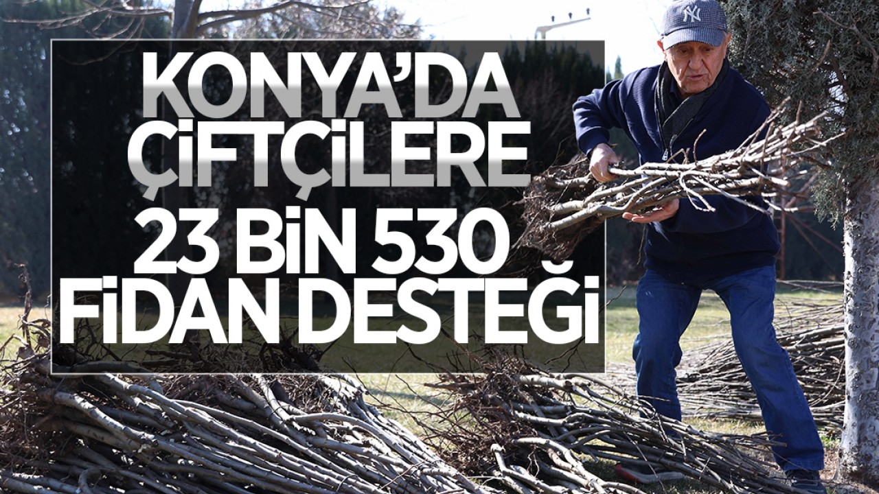 Konya’da çiftçilere 23 bin 530 fidan desteği