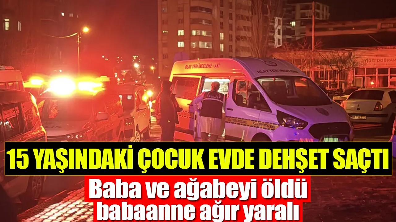 15 yaşındaki çocuk evde dehşet saçtı! Baba ve ağabeyi öldü, babaanne ağır yaralı