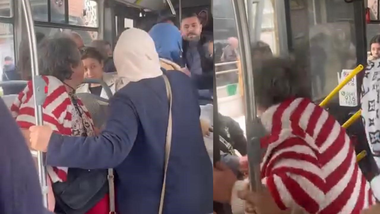 Otobüste kadınlar yer kavgasında şoförün kolunu ısırdı