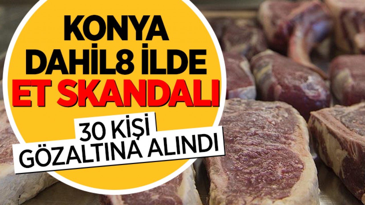 Konya dahil 8 ilde et skandalı: 30 gözaltı