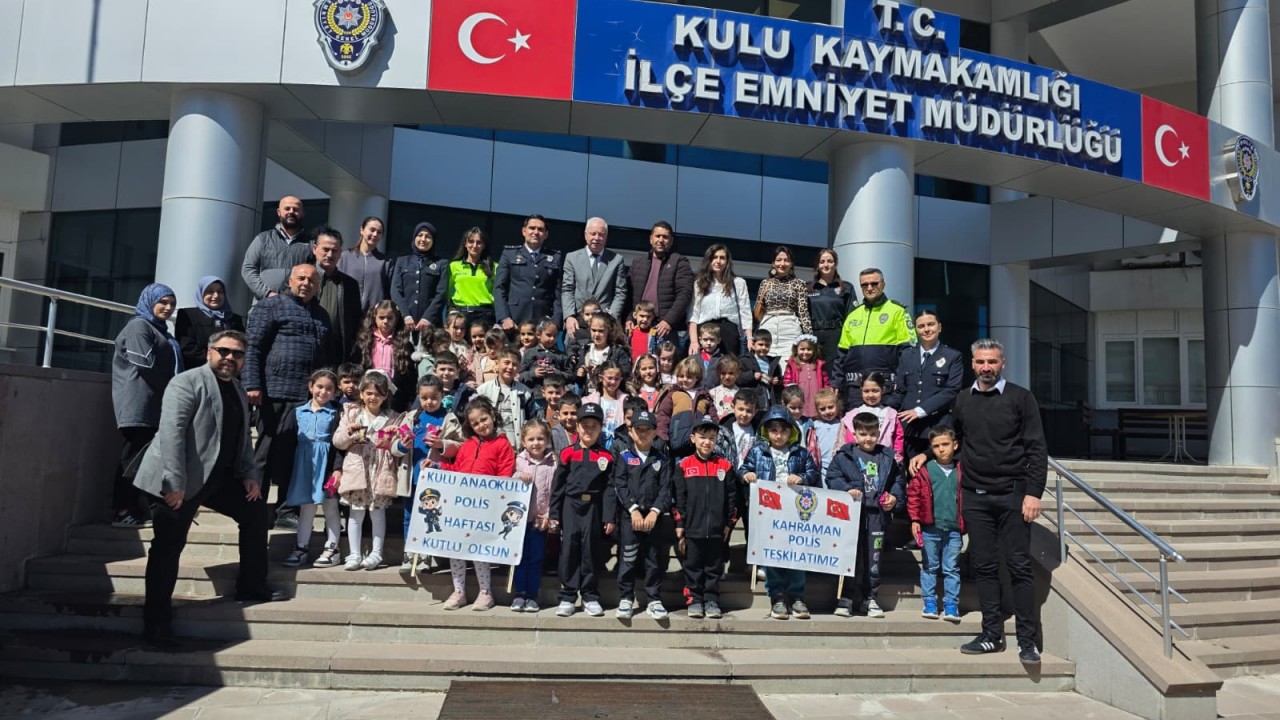 Kulu'da minik öğrencilerden polislere ziyaret