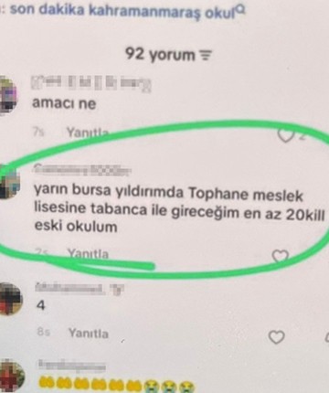 Maraş ve Urfa’da okula yapılan saldırı sonrası Bursa’da "Sıra bende" yazan şüpheli yakalandı