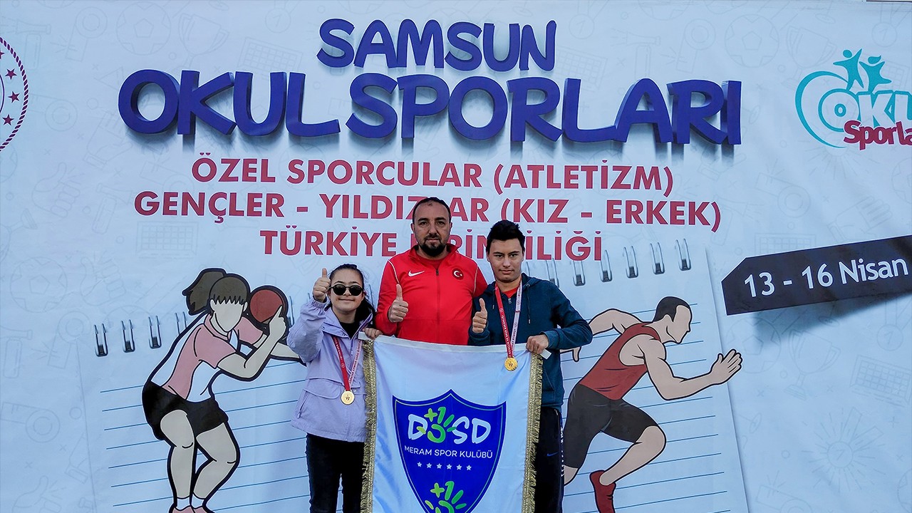 Meram’ın özel sporcularından Türkiye Şampiyonası’nda çifte başarı