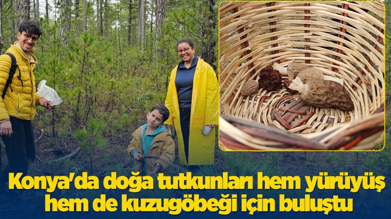 Konya'da doğa tutkunları hem yürüyüş hem de kuzugöbeği için buluştu