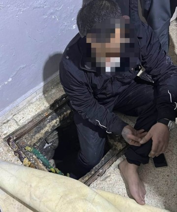 Kuyuya saklanan uyuşturucu hükümlüsü tutuklandı