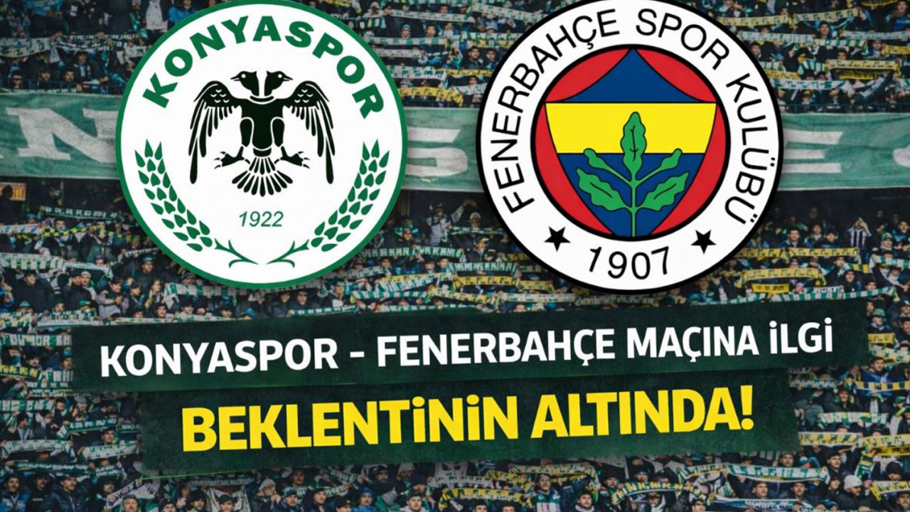 Konyaspor - Fenerbahçe maçına ilgi beklentinin altında! Tribün doluluk oranı yüzde 32,5'te kaldı