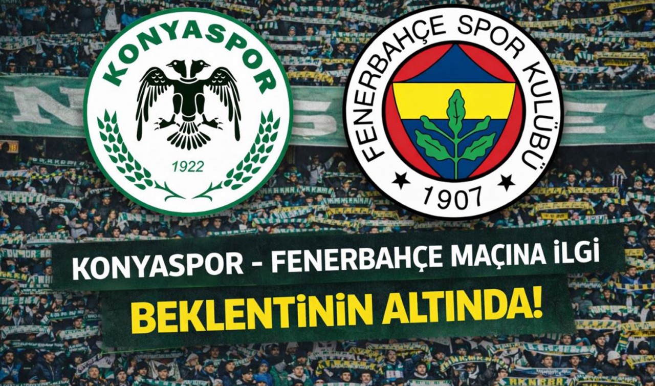 Konyaspor - Fenerbahçe maçına ilgi beklentinin altında! Tribün doluluk oranı yüzde 32,5'te kaldı