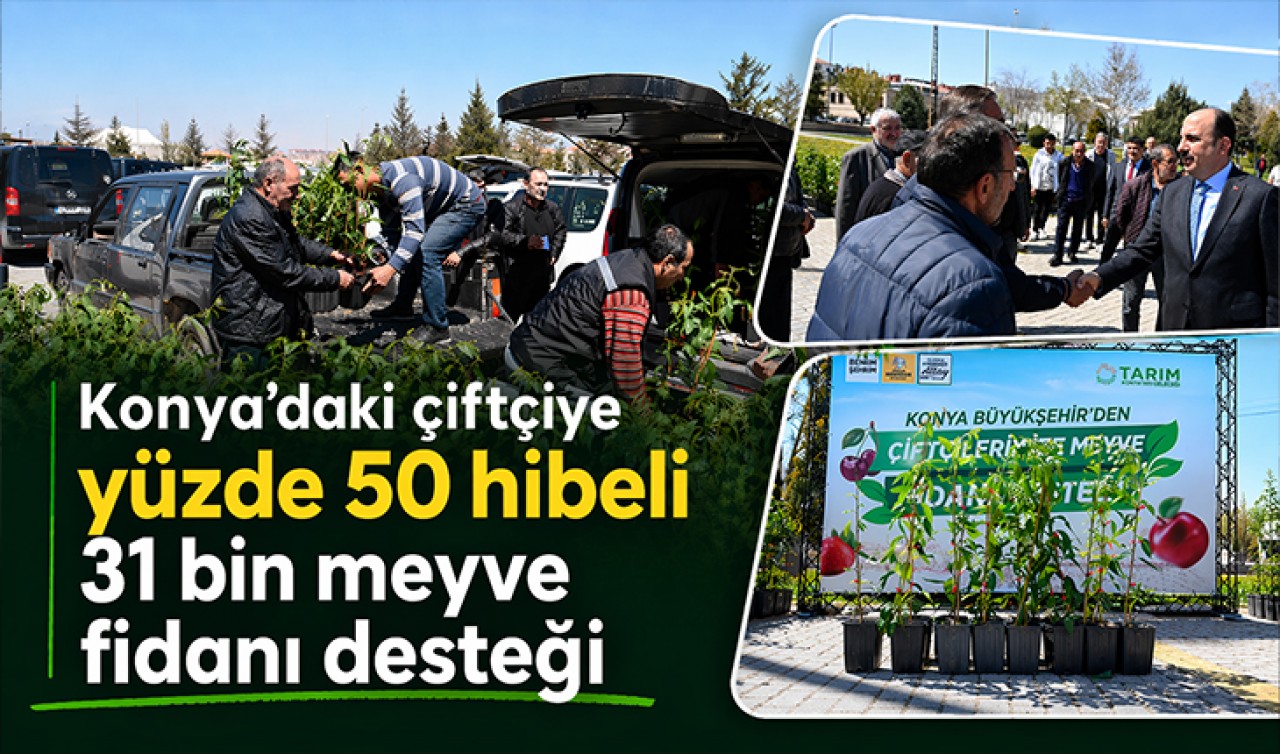 Konya'daki çiftçiye yüzde 50 hibeli 31 bin meyve fidanı desteği