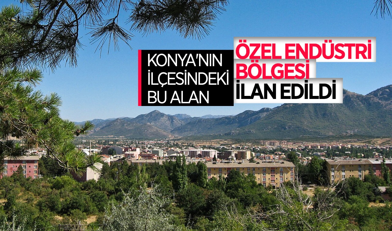 Konya'nın ilçesindeki bu alan özel endüstri bölgesi ilan edildi
