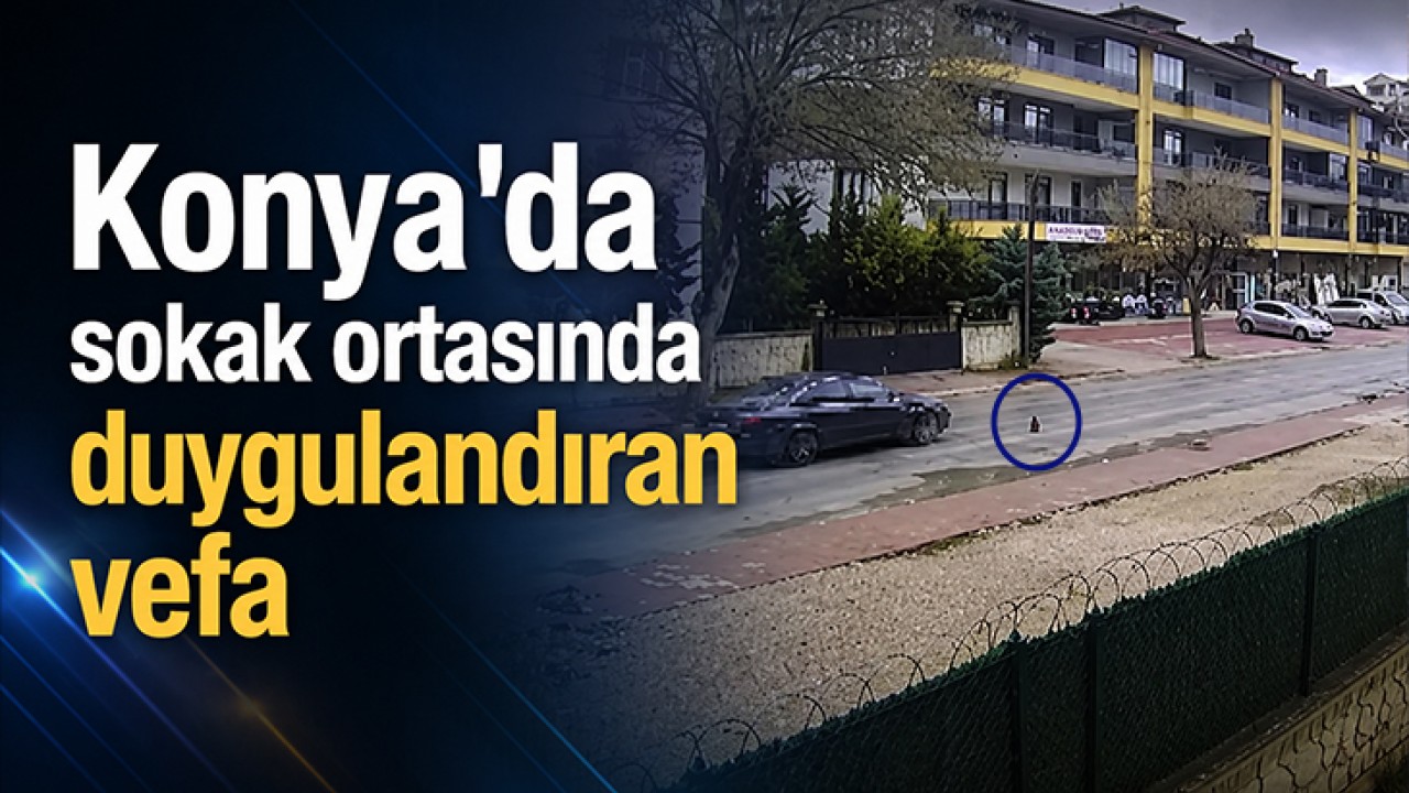 Konya’da sokak ortasında duygulandıran vefa