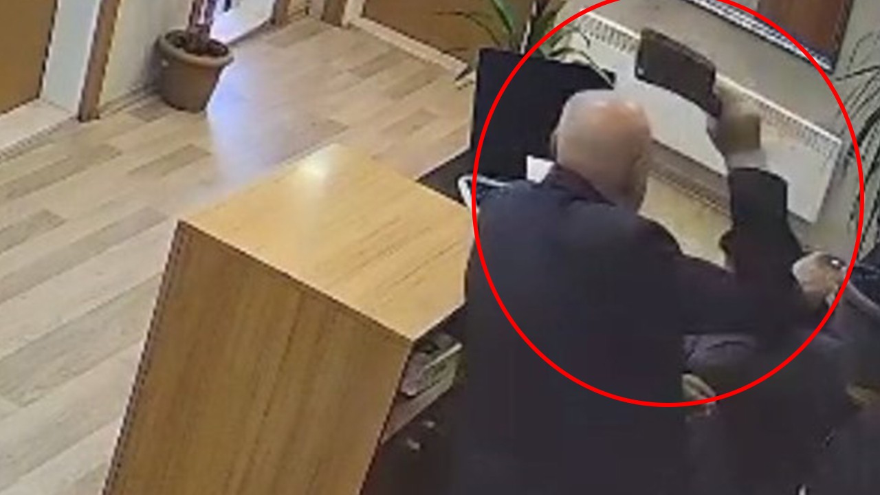 Belediyedeki satırlı saldırının görüntüleri ortaya çıktı