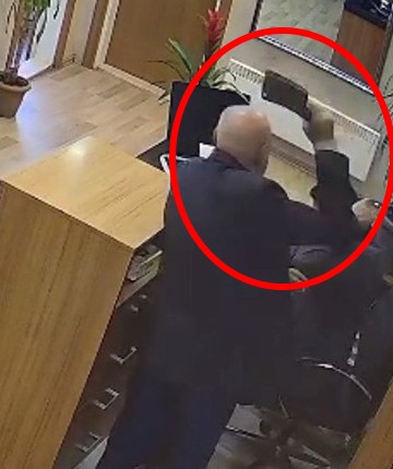 Belediyedeki satırlı saldırının görüntüleri ortaya çıktı