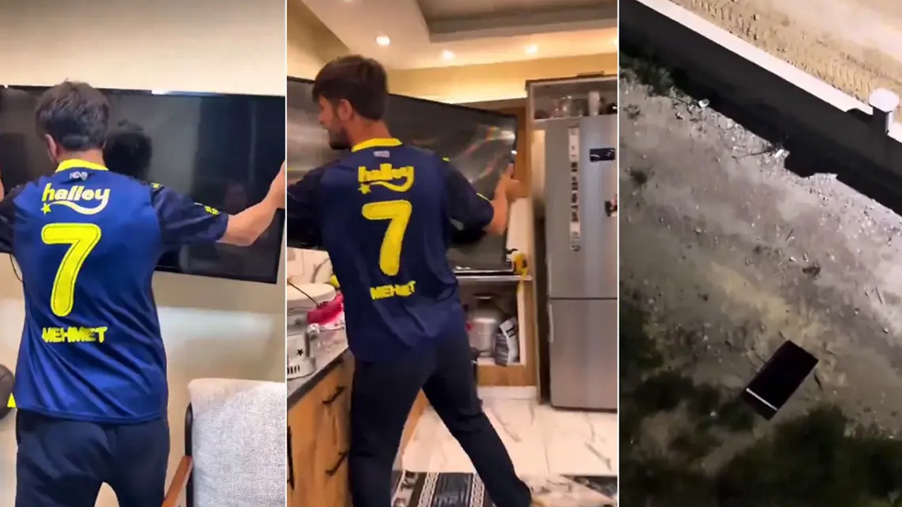 Sonuca kızdı televizyonu pencereden attı
