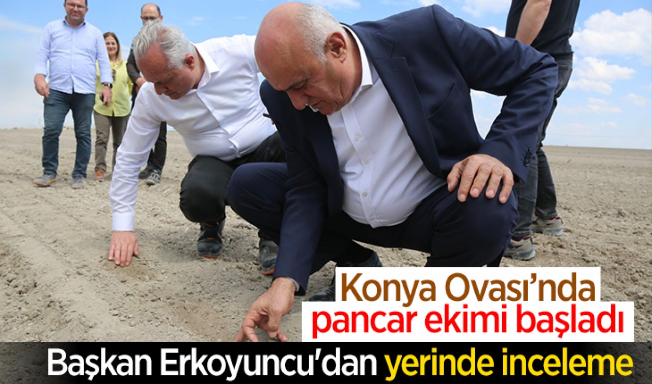 Konya Ovası’nda pancar ekimi başladı: Başkan Erkoyuncu'dan yerinde inceleme