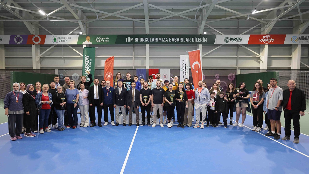 Konya İl Birinciliği Tenis Turnuvası'nda ödüller sahibini buldu
