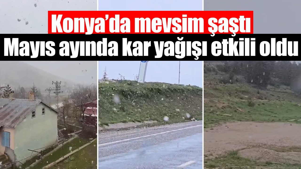 Konya’da mevsim şaştı: Mayıs ayında kar yağışı etkili oldu