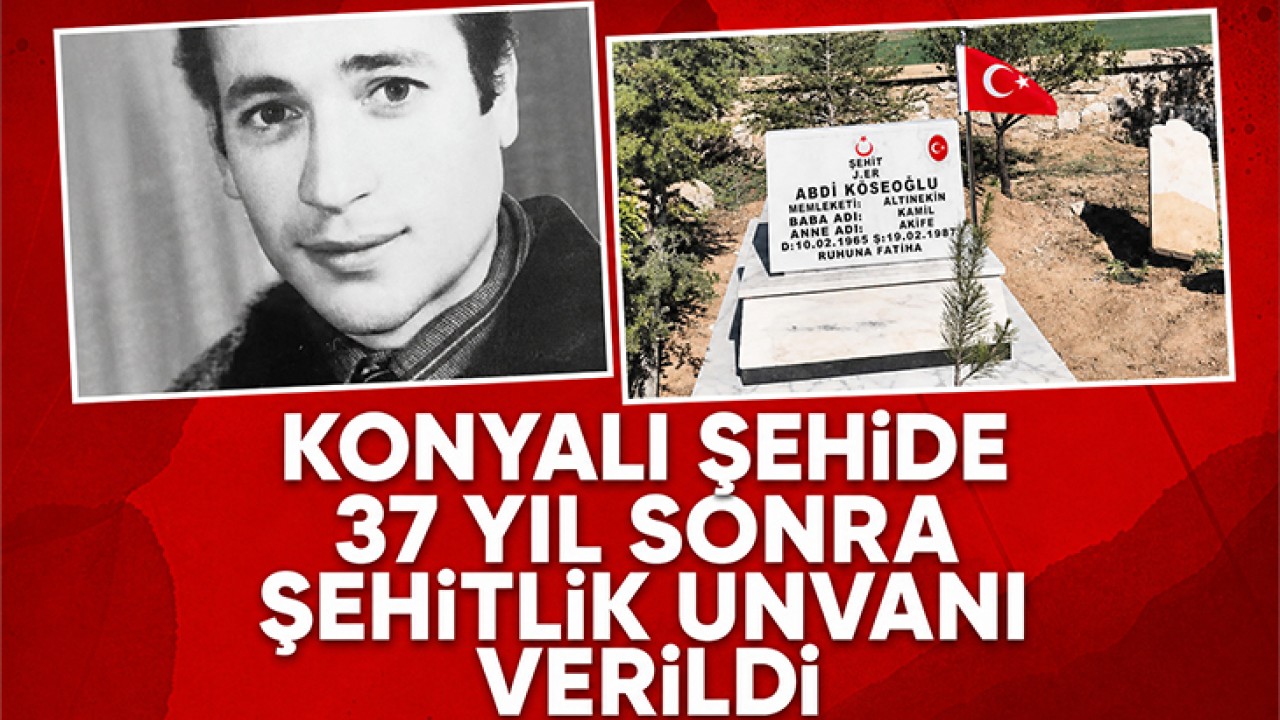 Konyalı şehide 37 yıl sonra şehitlik unvanı verildi