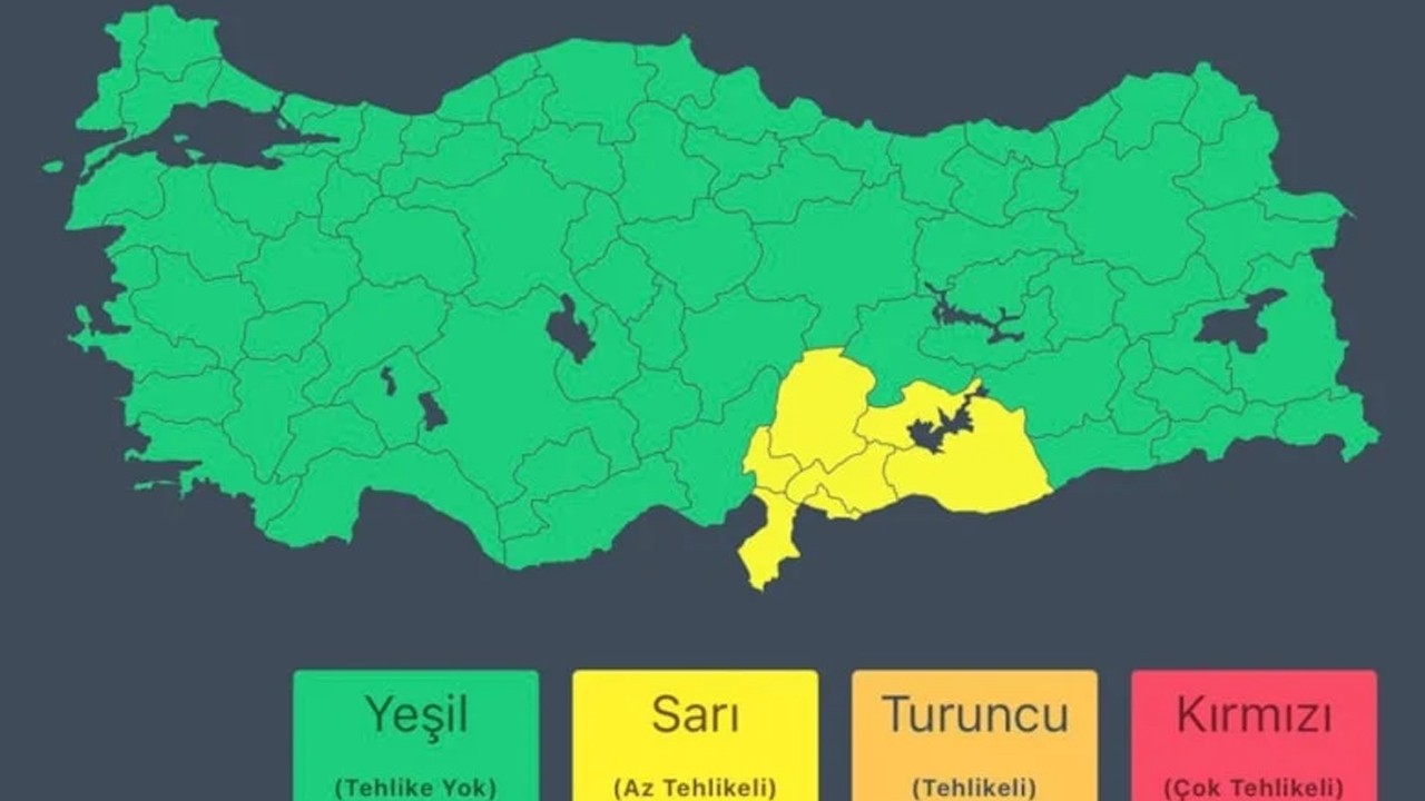 İçişleri Bakanlığı'ndan 7 il için kuvvetli yağış uyarısı
