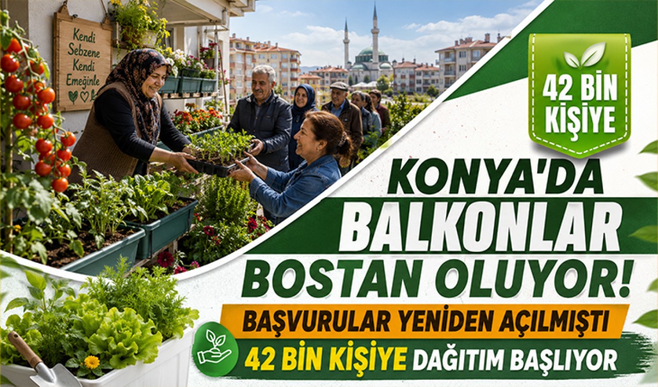Konya'da balkonlar bostan oluyor! Başvurular yeniden açılmıştı, 42 bin kişiye dağıtım başlıyor