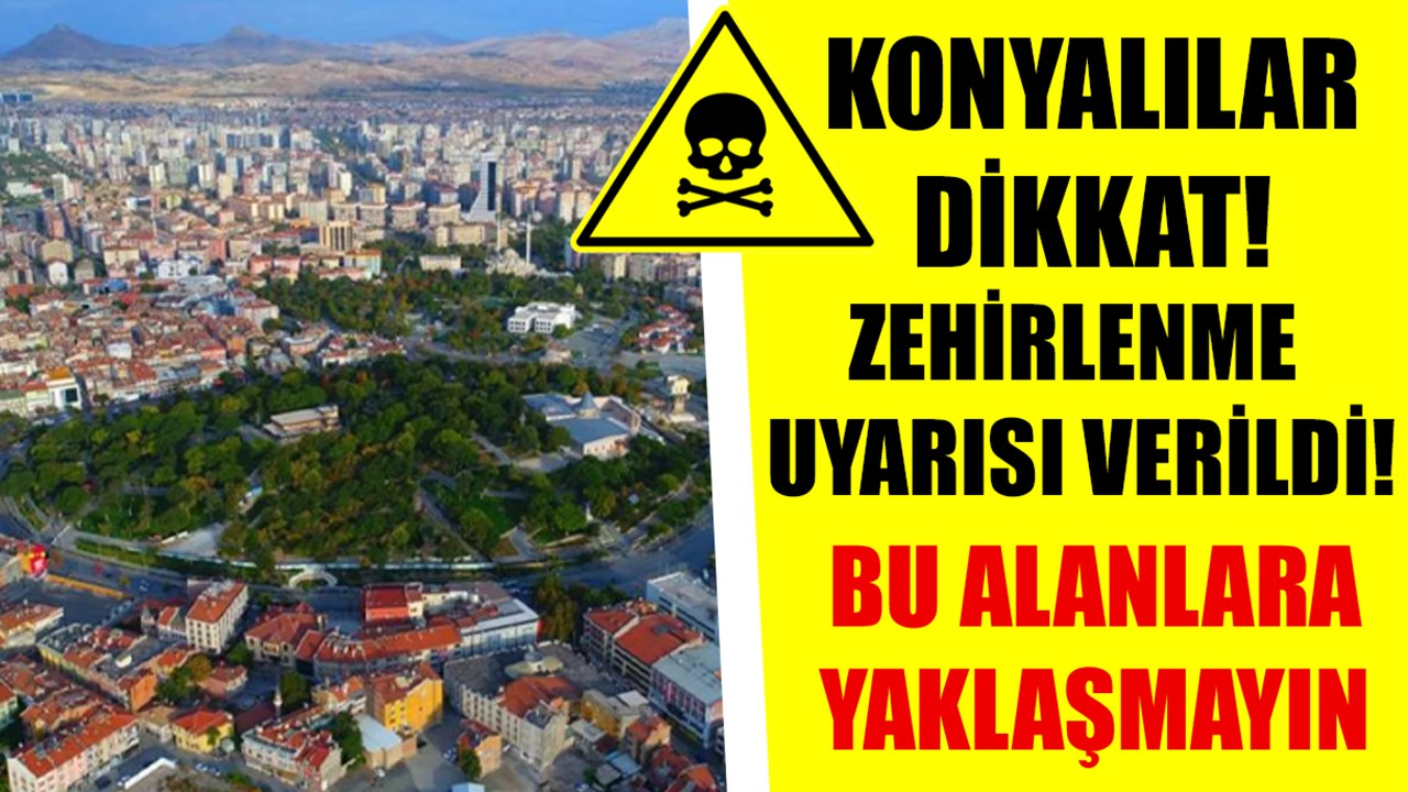 Konyalılar dikkat! Zehirlenme uyarısı verildi: Bu alanlara yaklaşmayın