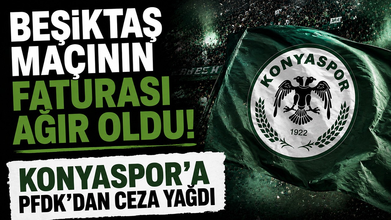Beşiktaş maçının faturası ağır oldu! Konyaspor’a PFDK'dan ceza yağdı
