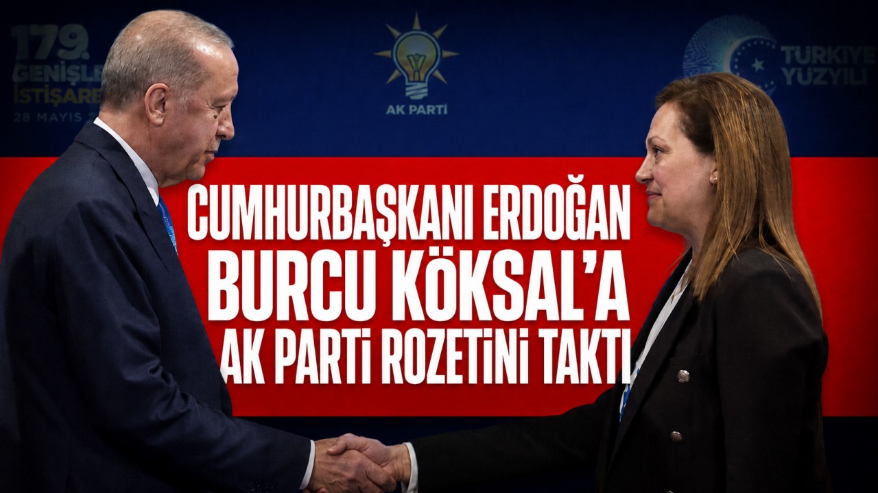 Cumhurbaşkanı Erdoğan, Burcu Köksal'a AK Parti rozetini taktı