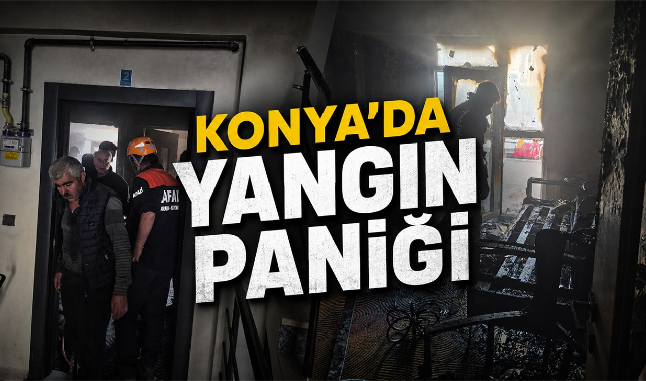 Konya'da yangın paniği