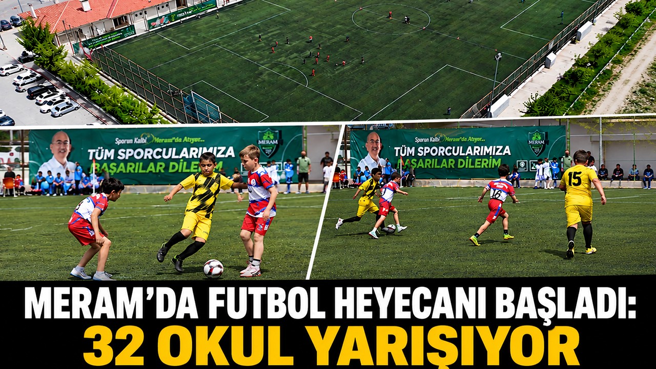 Meram’da futbol heyecanı başladı: 32 okul yarışıyor