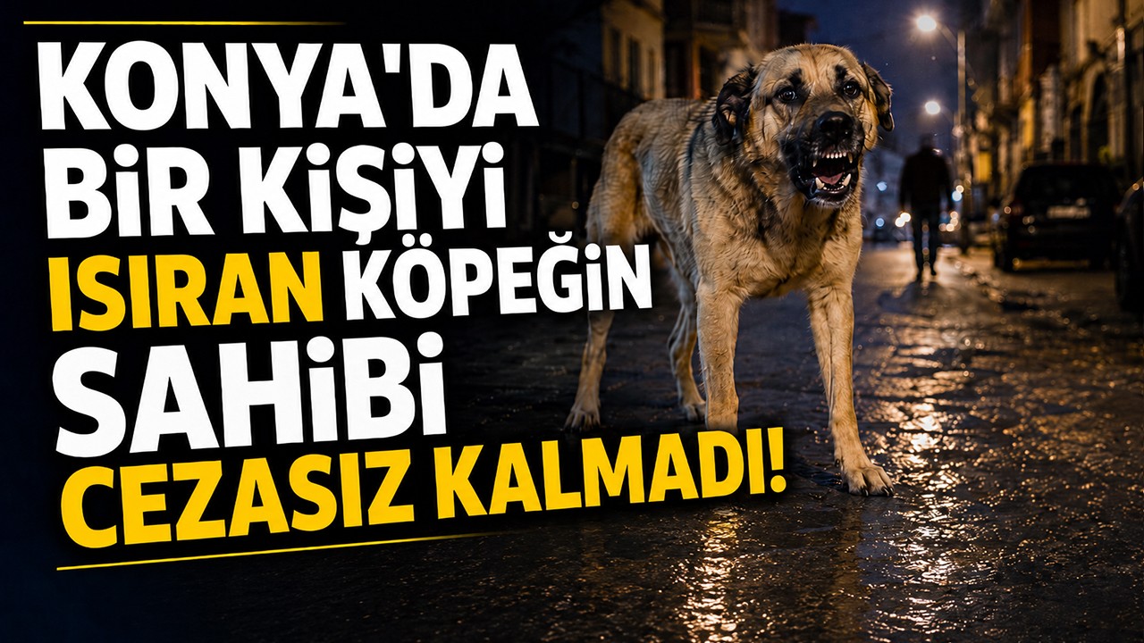 Konya'da bir kişiyi ısıran köpeğin sahibi cezasız kalmadı!