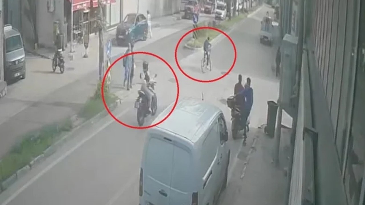 Zikzak çizen kararsız bisikletli ortalığı karıştırdı