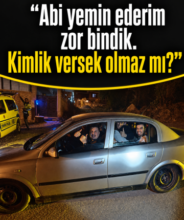 5 kişilik araca 8 kişi binen üniversite öğrencilerinin polisle gülümseten diyaloğu