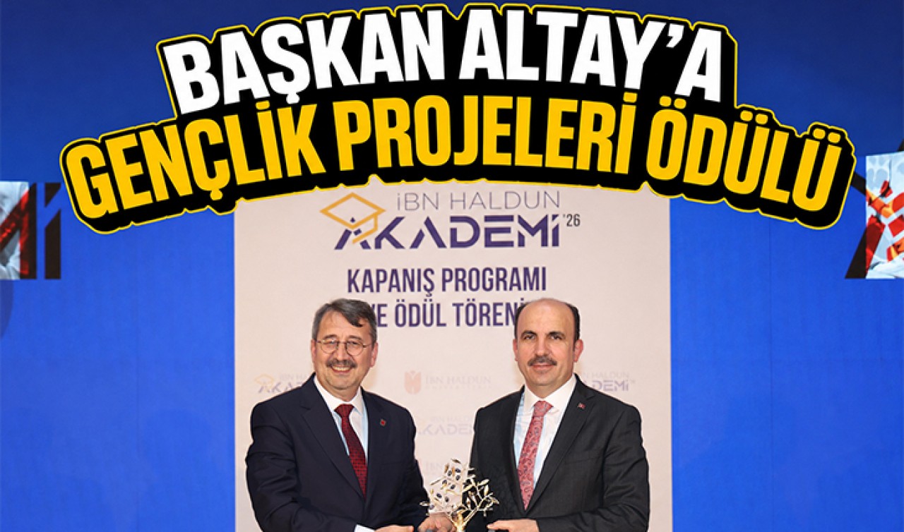 Başkan Altay’a gençlik projeleri ödülü