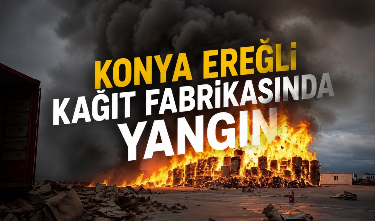 Konya Ereğli kağıt fabrikasında yangın