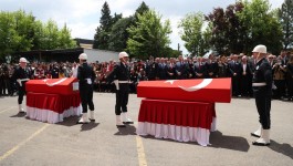 Şehit polis memurları için cenaze töreni düzenlendi
