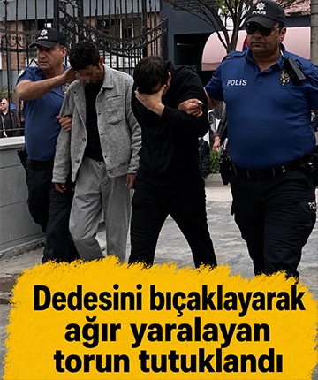 Dedesini bıçaklayarak ağır yaralayan torun tutuklandı