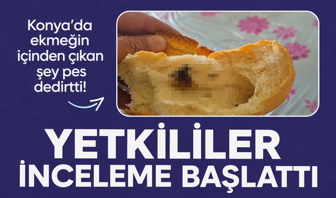Konya'da ekmeğin içinden çıkan şey pes dedirtti! Yetkililer inceleme başlattı