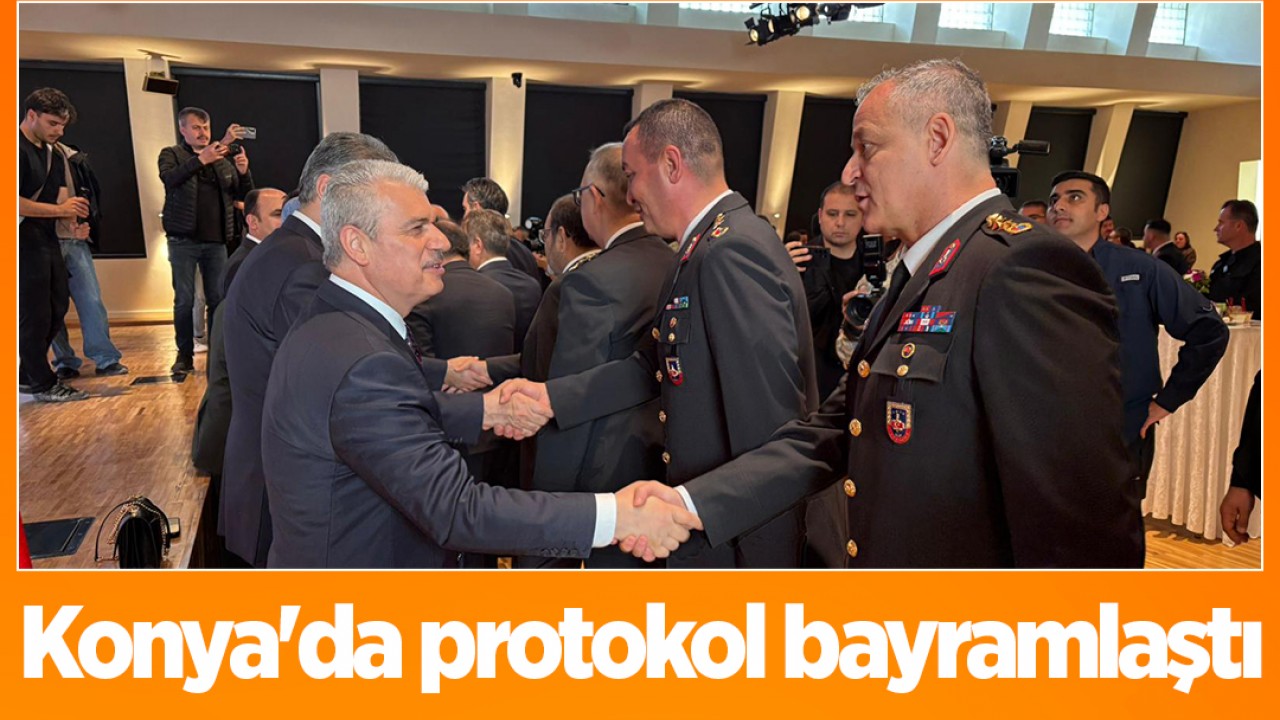 Konya'da protokol bayramlaştı