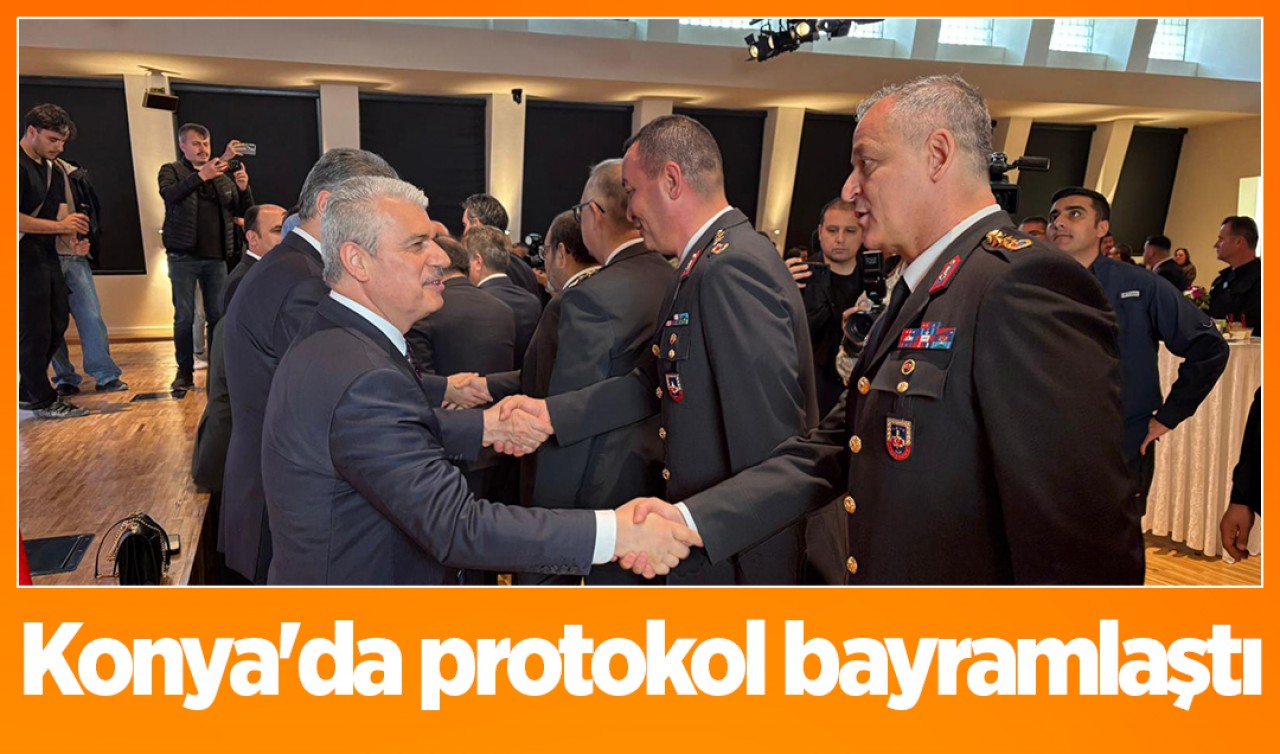 Konya'da protokol bayramlaştı