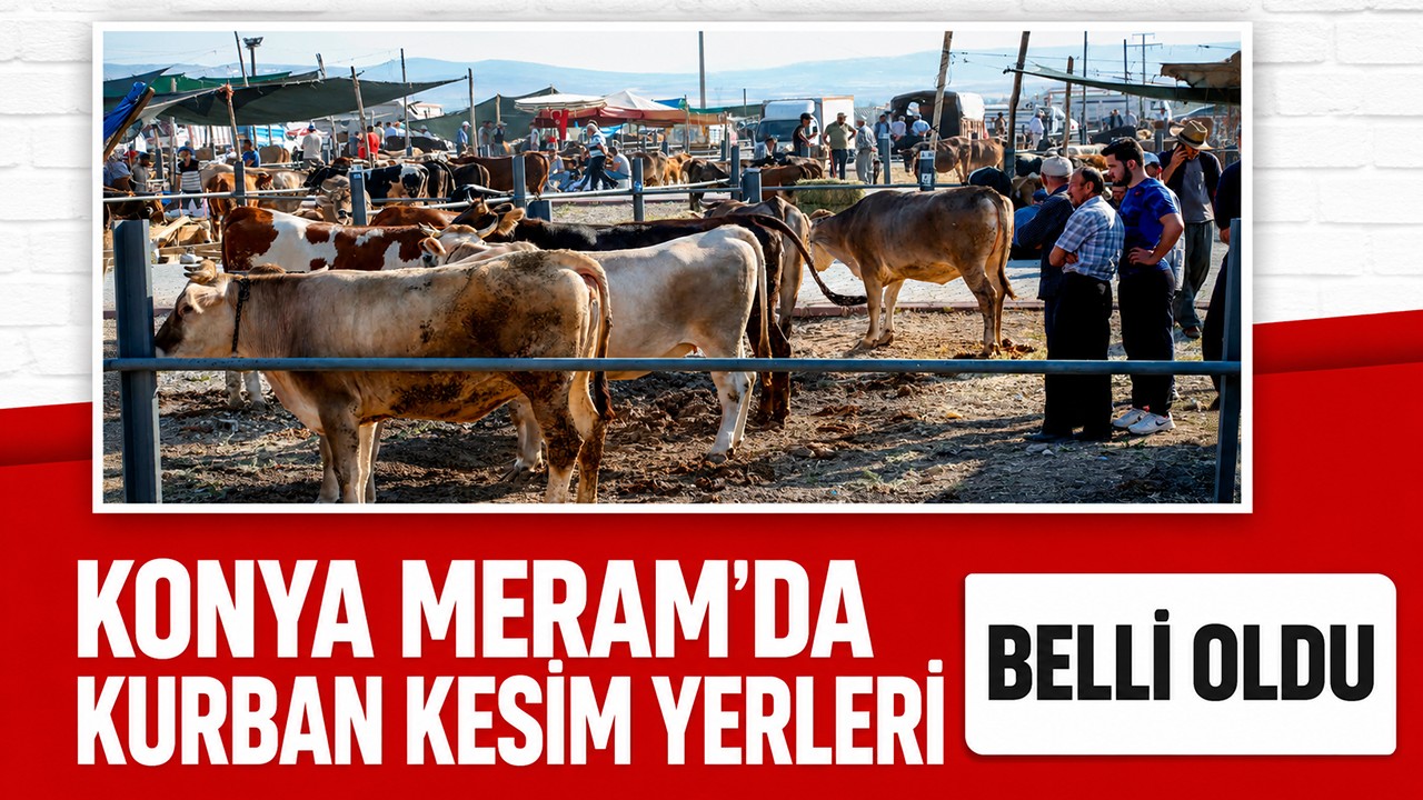 Konya Meram'da kurban kesim yerleri belli oldu
