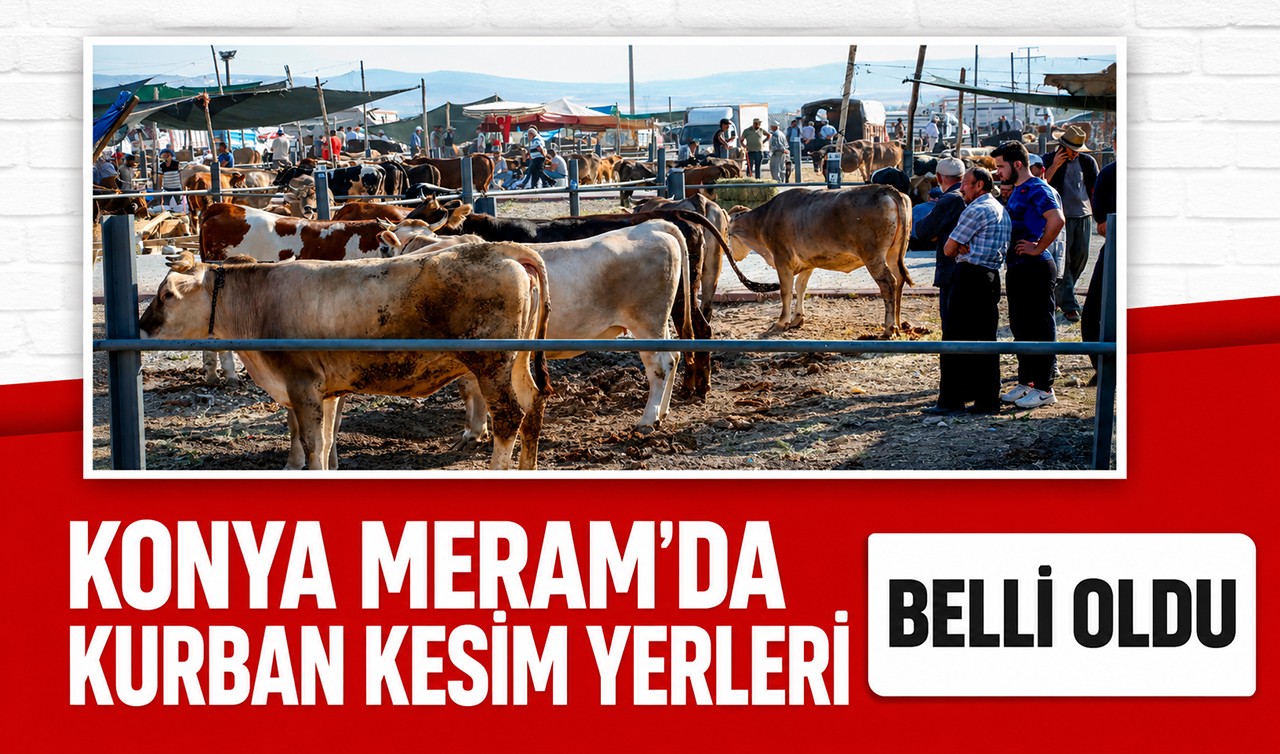 Konya Meram'da kurban kesim yerleri belli oldu