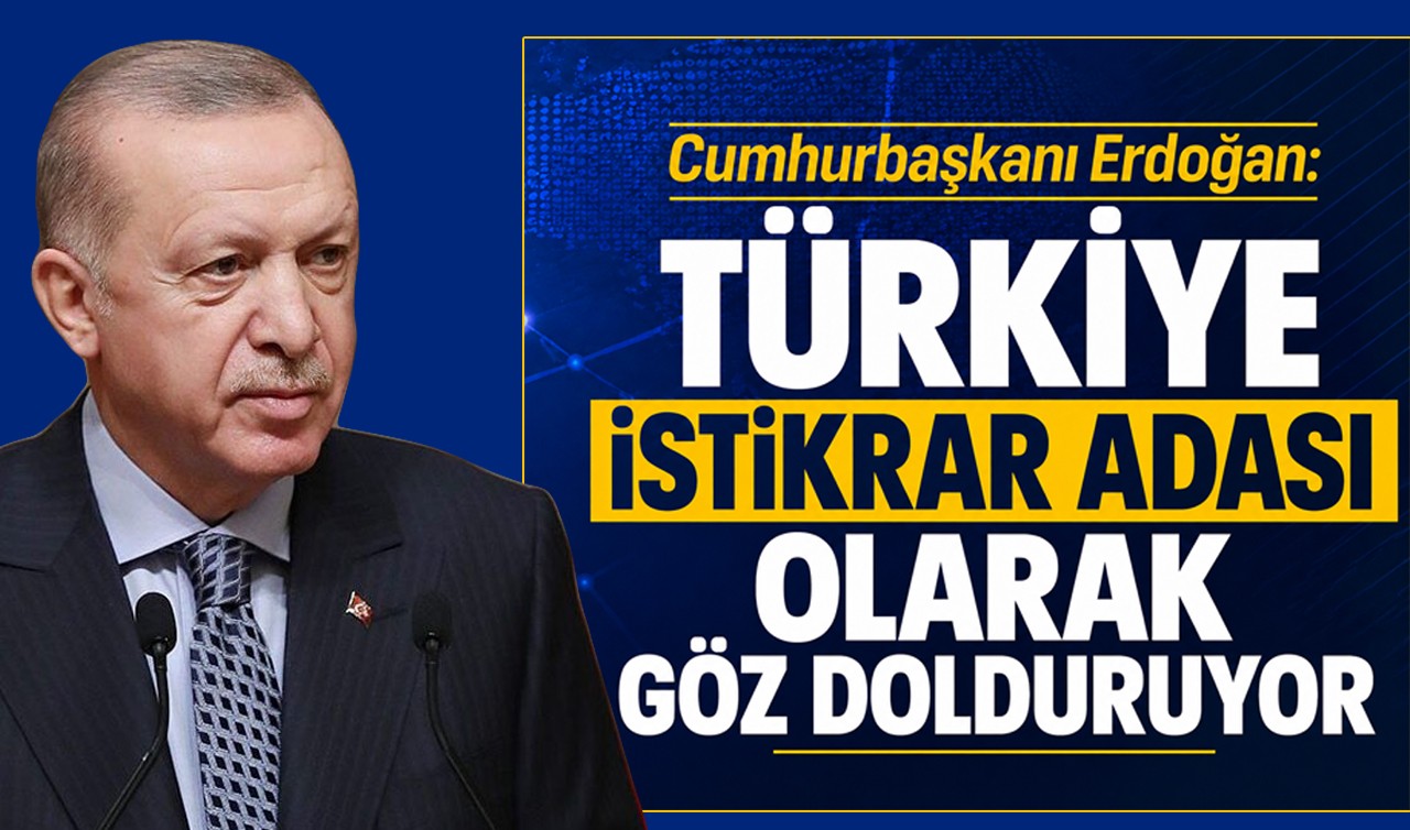 Cumhurbaşkanı Erdoğan: Türkiye istikrar adası olarak göz dolduruyor