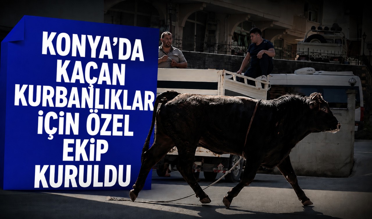 Konya'da kaçan kurbanlıklar için özel ekip kuruldu