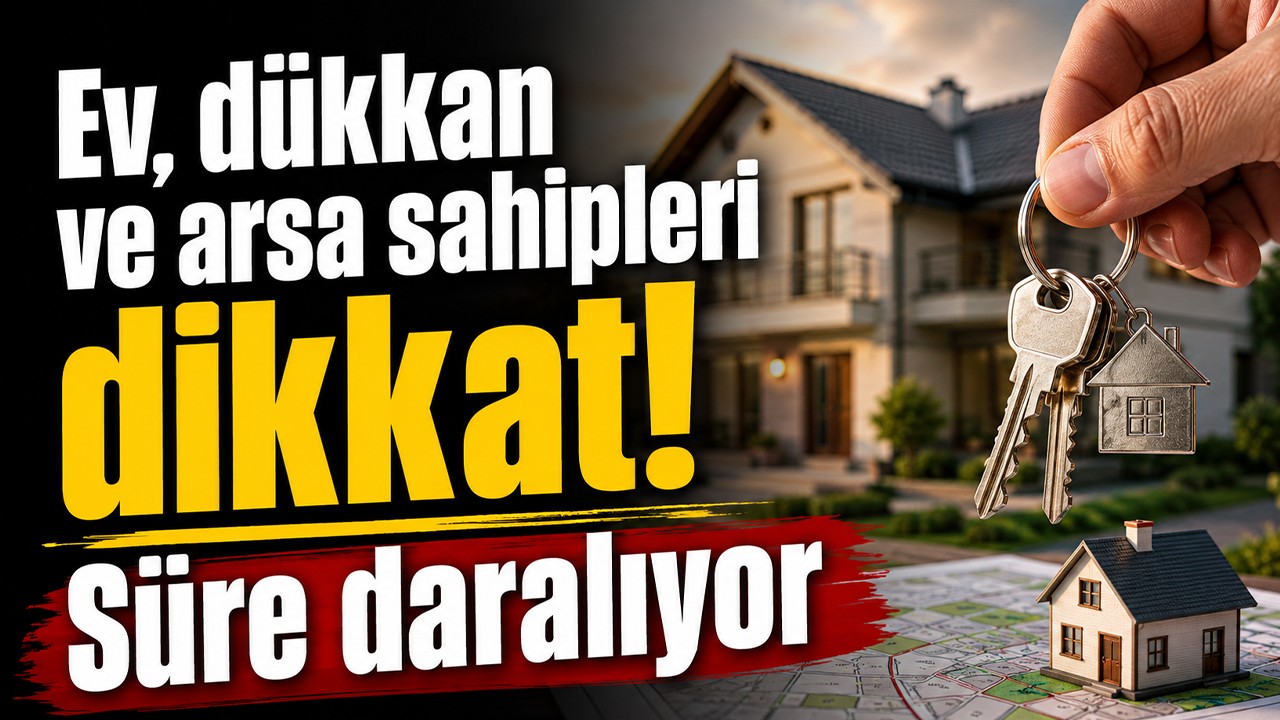 Ev, dükkan ve arsa sahipleri dikkat! Süre daralıyor
