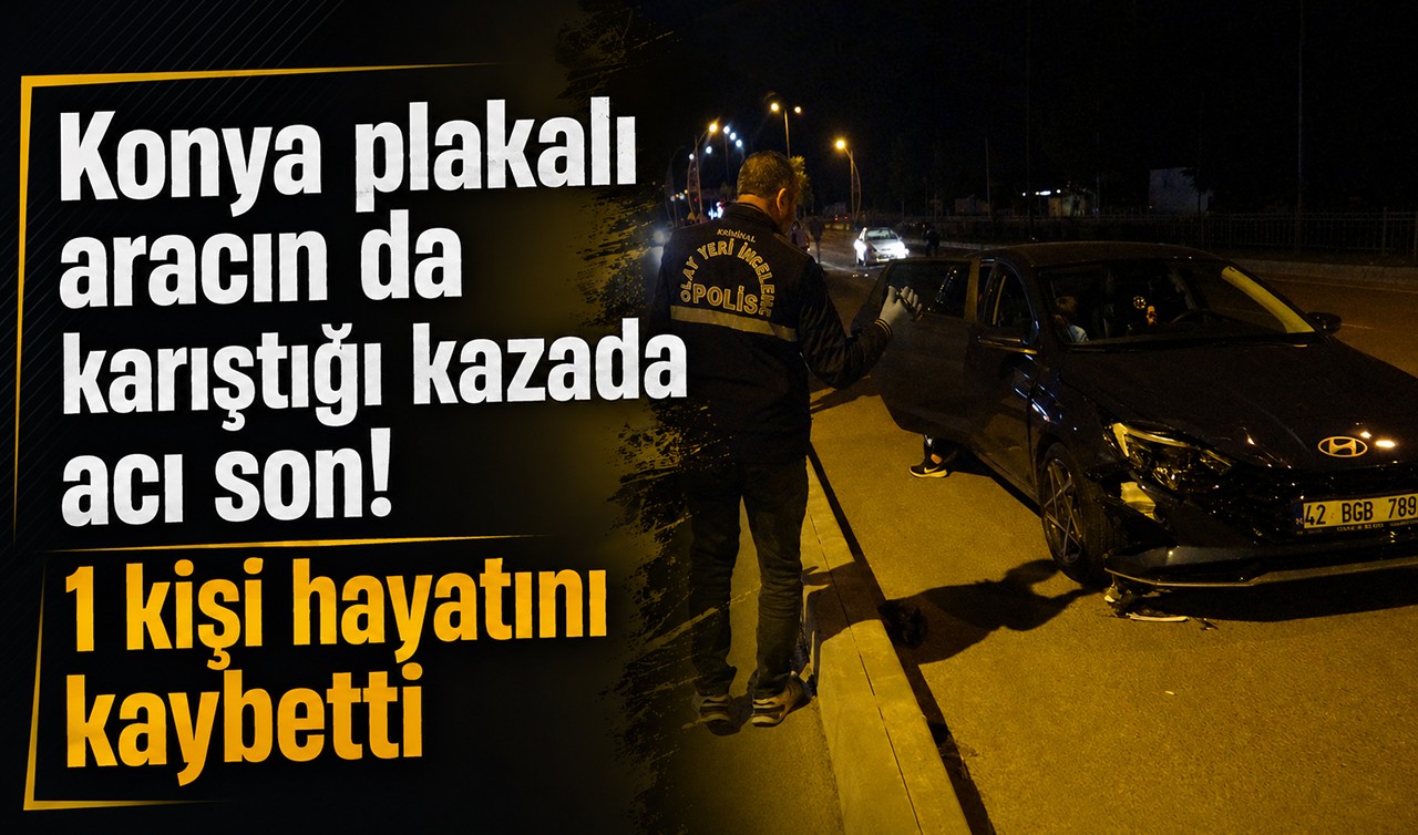 Konya plakalı aracın da karıştığı kazada acı son! 1 kişi hayatını kaybetti