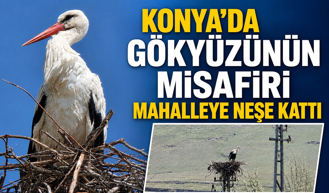 Konya’da gökyüzünün misafiri mahalleye neşe kattı