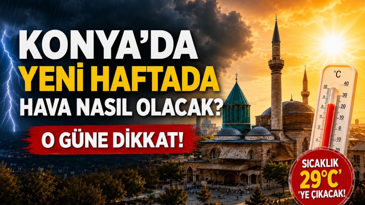 Konya'da yeni haftada hava nasıl olacak? O güne dikkat!