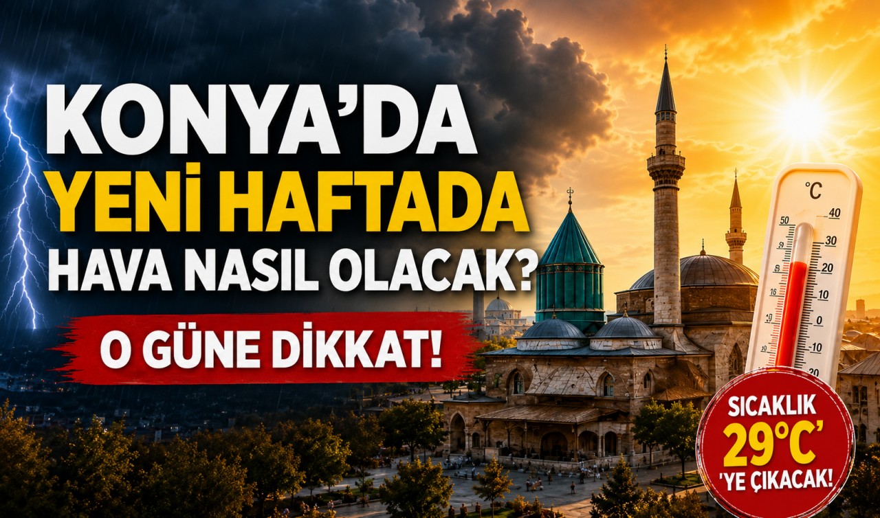 Konya'da yeni haftada hava nasıl olacak? O güne dikkat!