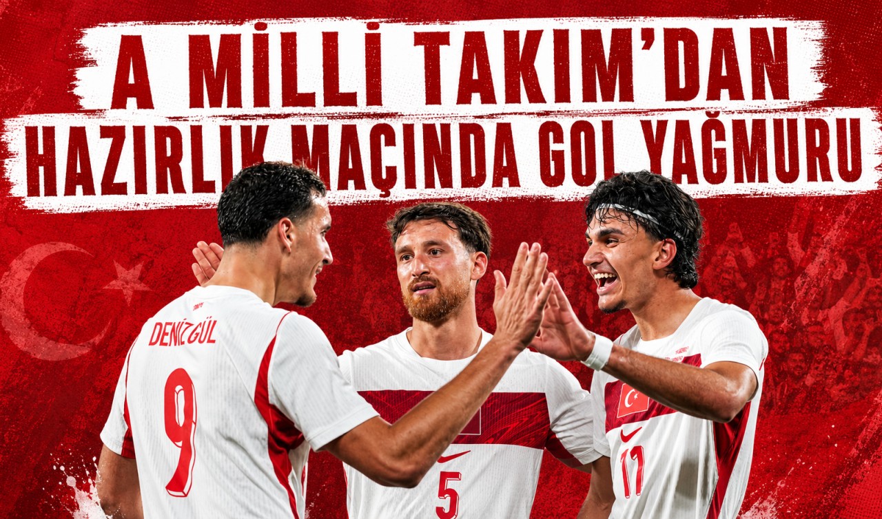 A Milli Takım, hazırlık maçında Kuzey Makedonya'yı 4-0 mağlup etti
