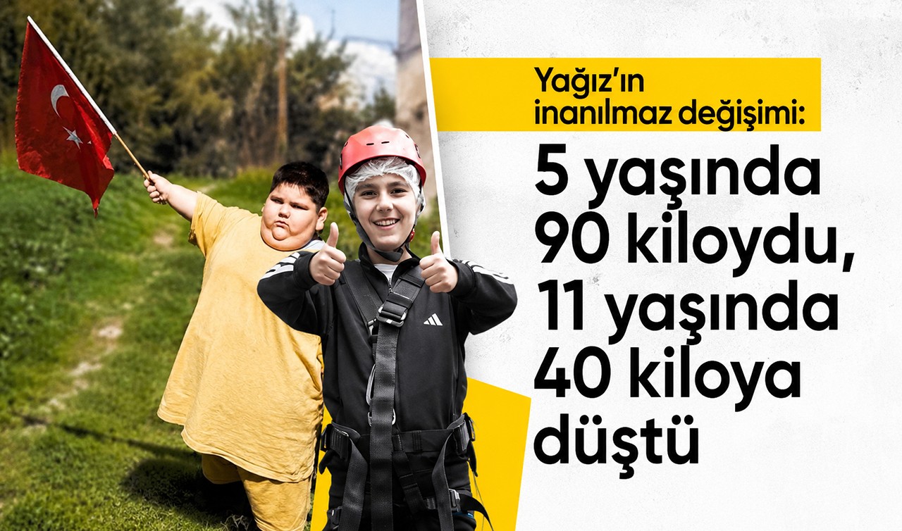 Yağız’ın inanılmaz değişimi: 5 yaşında 90 kiloydu, 11 yaşında 40 kiloya düştü